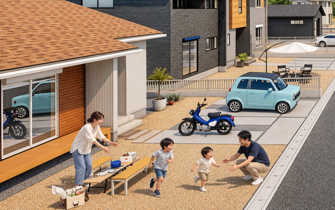 全区画60坪超！車複数台や庭遊びも叶うゆとり